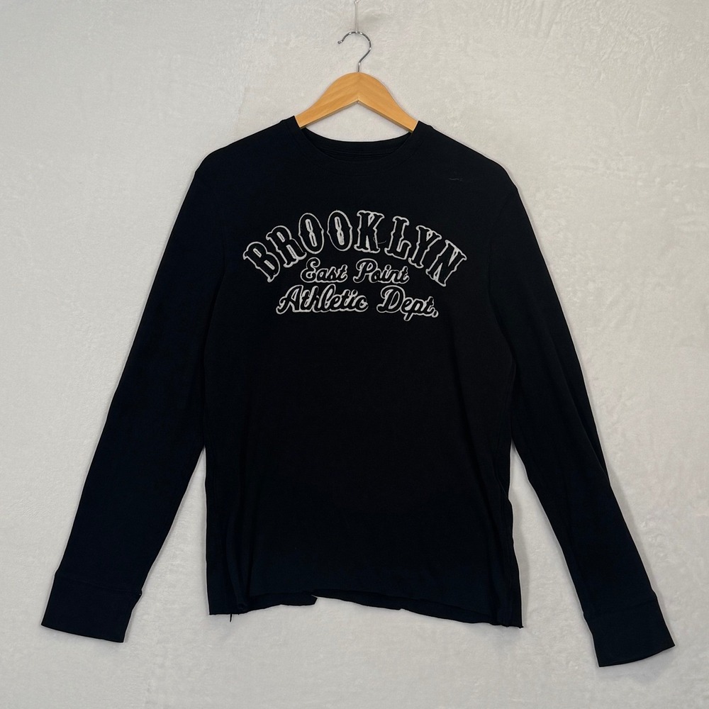 Old‎ Navy Black Brooklyn Athletic Dept Thermal Shirt Large